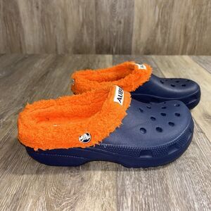 Auburn Tigers Classic Crocs Clogs Fur Lined Size M5 / W7 Authentic Fuzzy Shoes